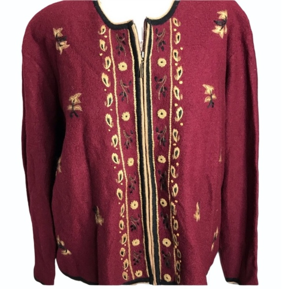 KORET Wool Zip Sweater Cardigan Size:3X